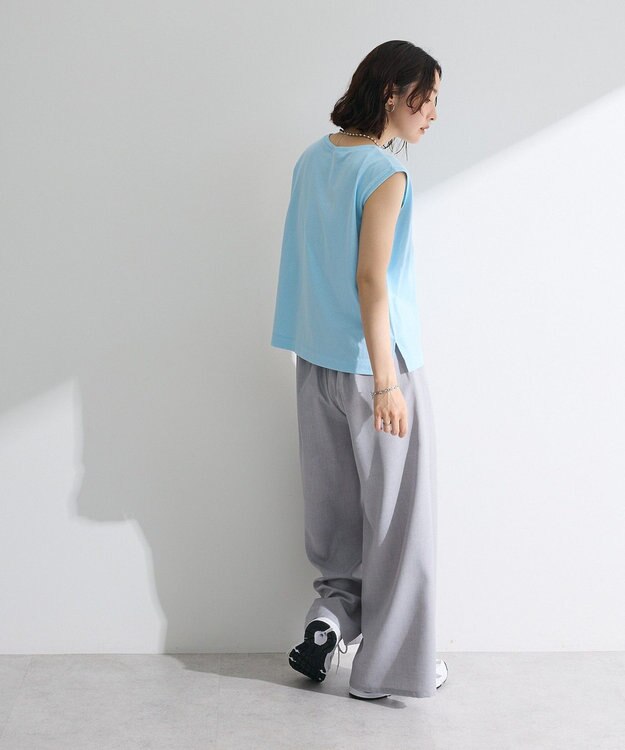 Green Parks ノースリーブフェミニンロゴプルオーバー Blue