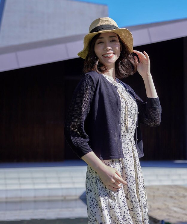 Tiaclasse  ツバ広リボンハット ブラック