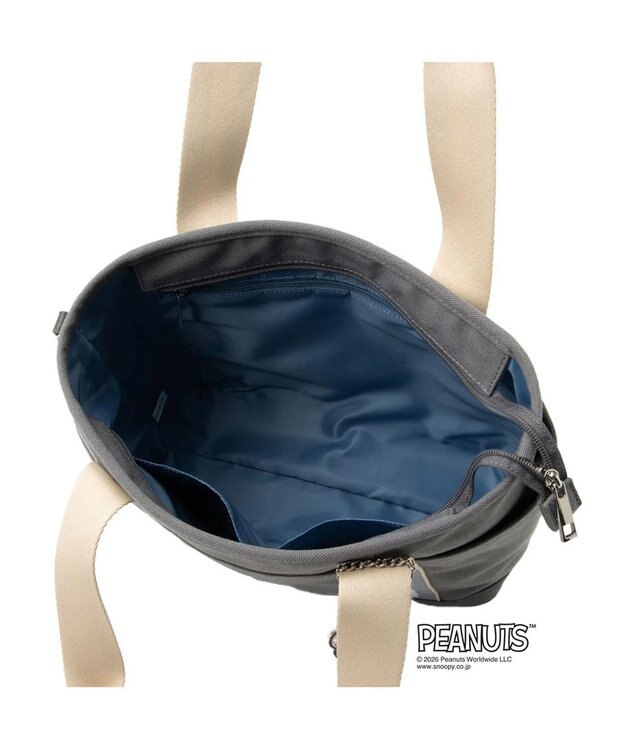 CLATHAS SNOOPYキャンパス ２wayトートバッグ（大） グレー