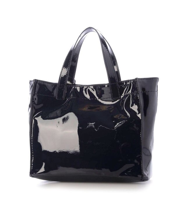 UNBILLION カシュカシュ cachecache / ソフトエナメルスクエア手提げトートS ダークネイビー