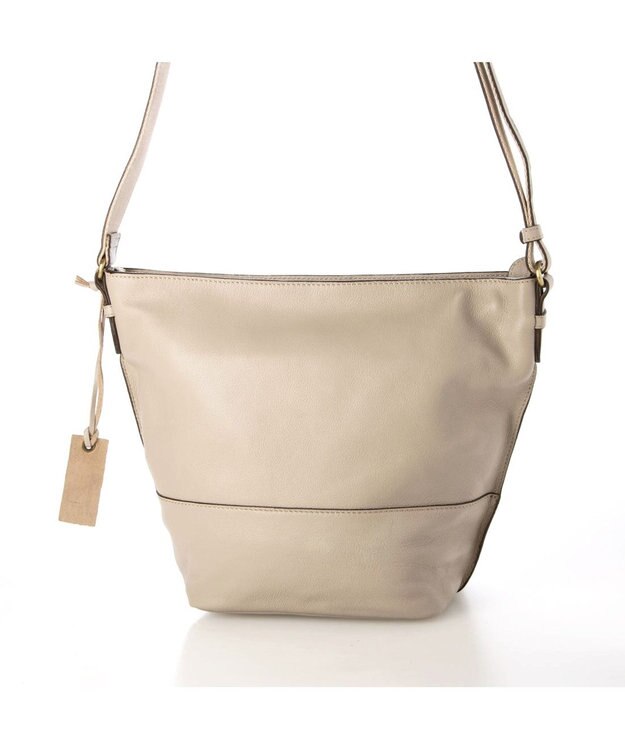 UNBILLION アトランタ ATLANTA / やぎ革軽量バケツ型ショルダー ベージュ