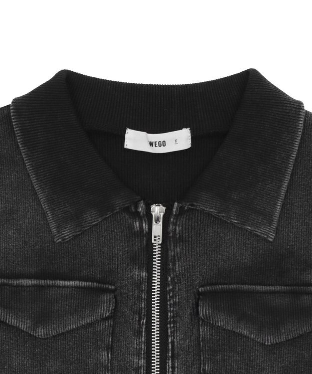 WEGO ポケットデザインWZIPトップス スミクロ