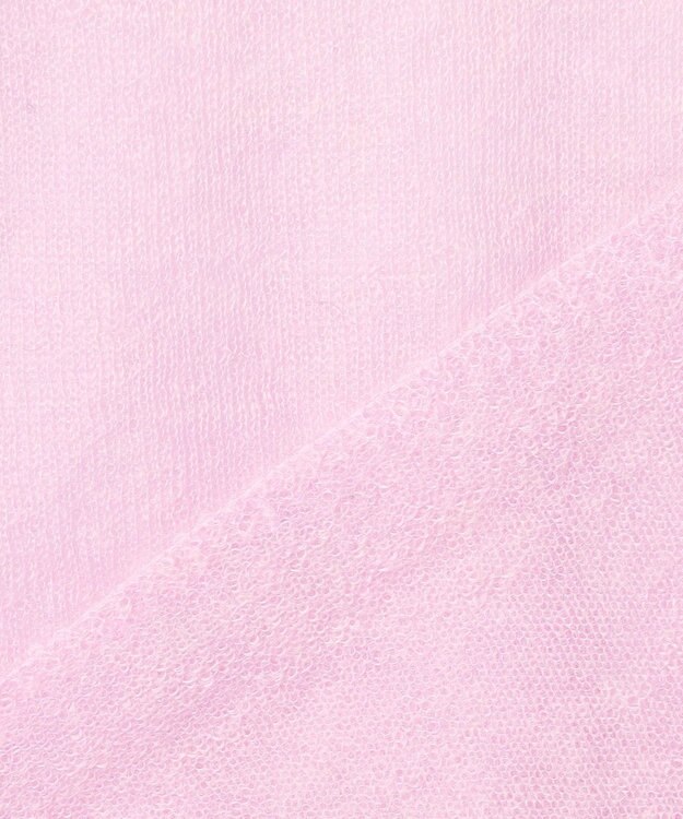 ICB L 【洗える】 シルキーシアーモヘヤ ニットプルオーバー シェルピンク系