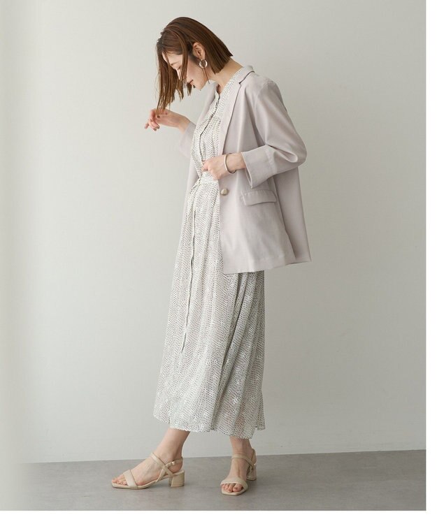 YECCA VECCA リネンライクジャケット Light Gray