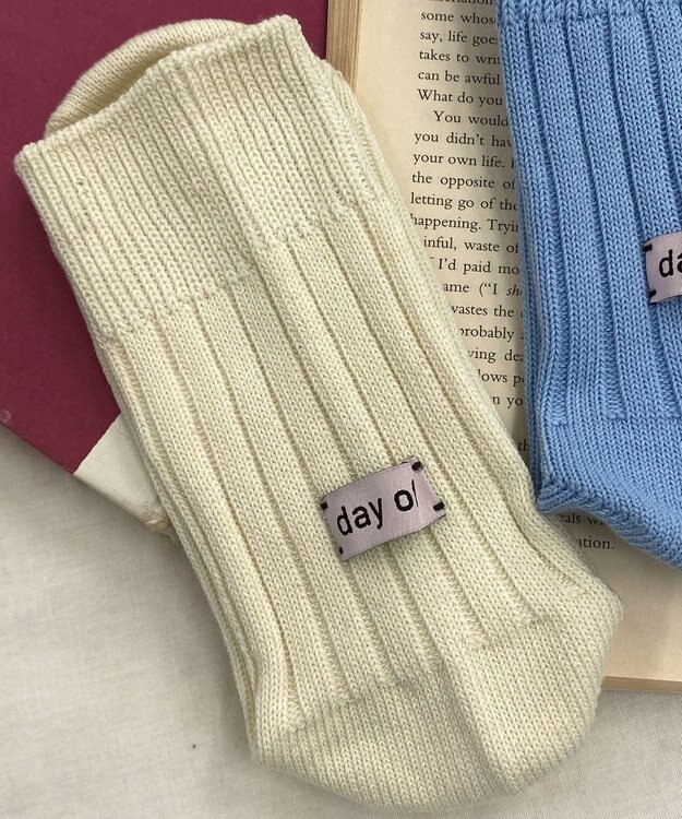 WEGO バックデザインクルーソックス オフホワイト