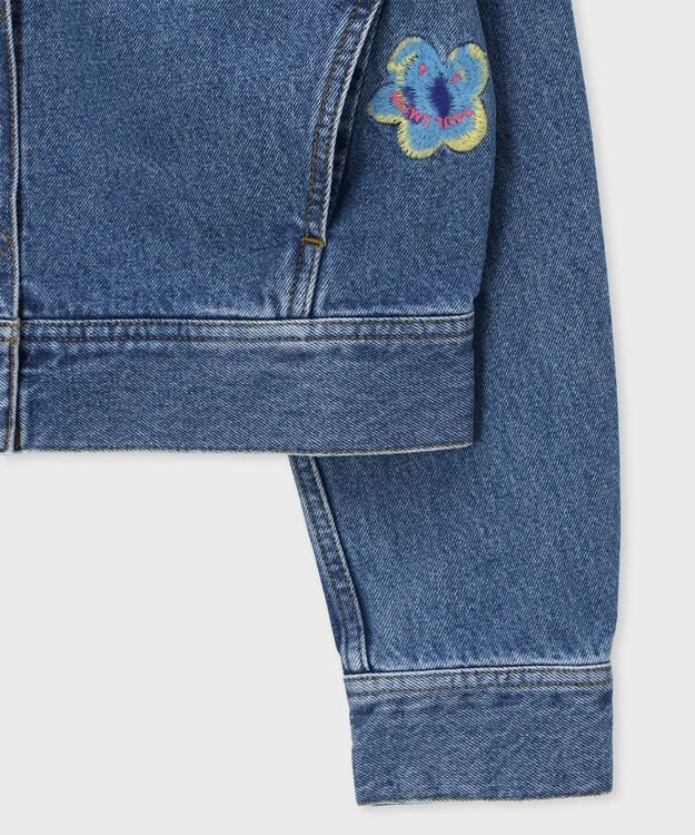 Paul Smith PS Happy フラワーエンブロイダリー デニムジャケット インディゴブルー