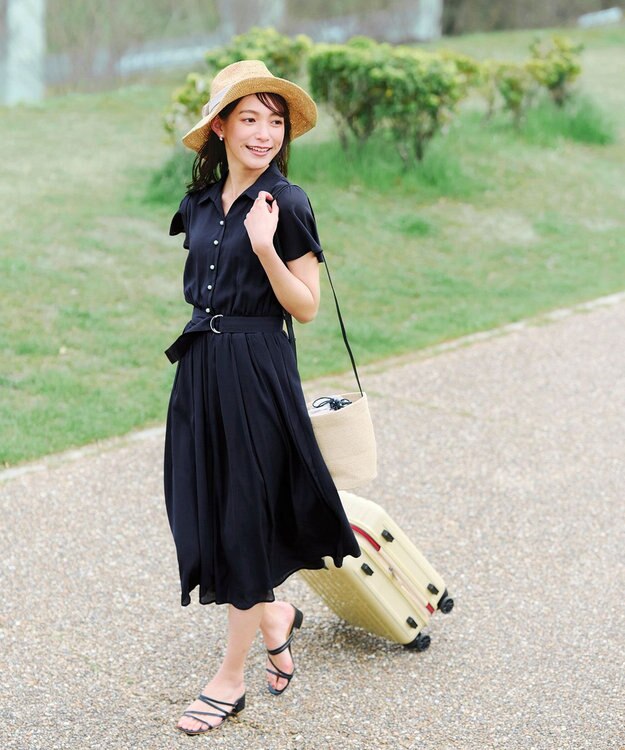 Tiaclasse  ツバ広リボンハット ライトベージュ