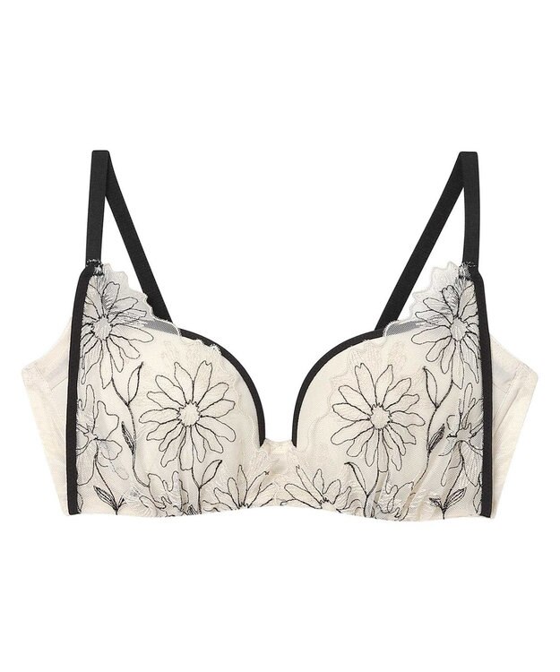 AMPHI 【otona MUSE WEB掲載】 ノンワイヤーブラ 谷間をメイク カップがバストにフィット 【BRAGENIC ブラジェニック ぴたっとフィットタイプ】 BMI257 アンフィ／ワコール アイボリー