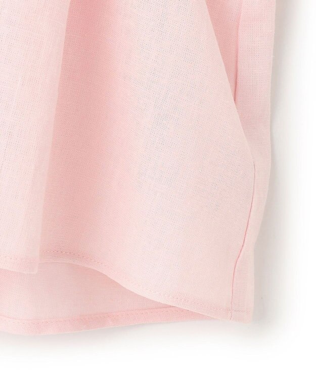 UNFILO リネンレーヨン タックブラウス ピンク