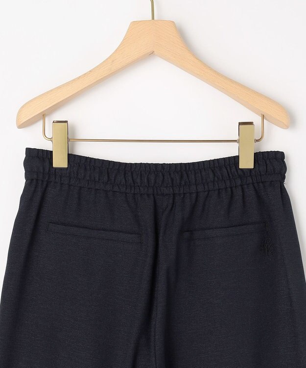 組曲 ライトリネンライクイージーワイド パンツ ネイビー系