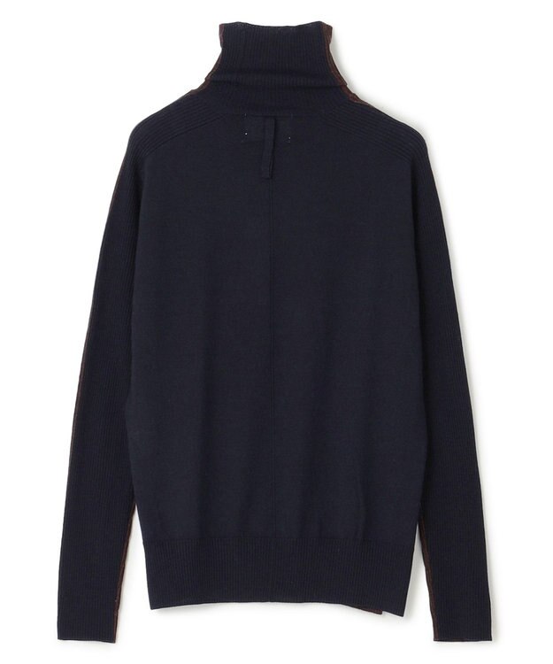 BEIGE， 【CLUEL 10月号掲載・S-size】LA MONNAIE / タートルニット Brown×Navy