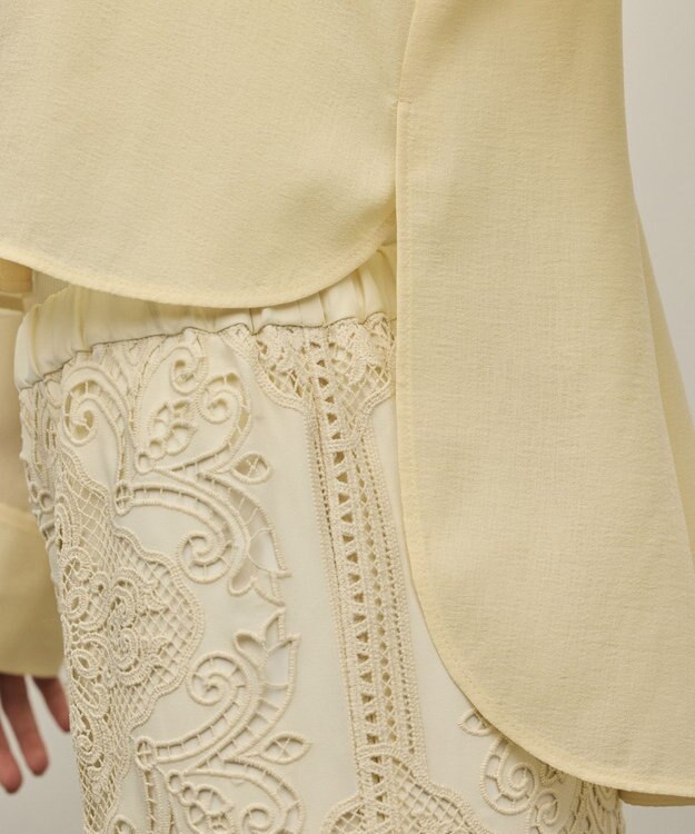 GRACE CONTINENTAL バックフレアシャツ イエロー