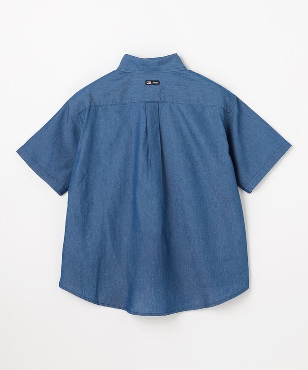 J.PRESS KIDS 【140-170cm】バックブル ダンガリー 半袖シャツ ネイビー