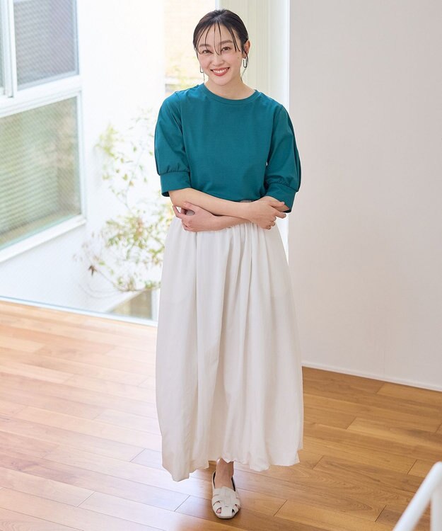 ANY L 【撥水/ウエストゴム】バルーンスカート ホワイト