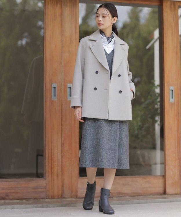 J.PRESS LADIES 【洗える】PINオックス ボタンダウン シャツ ホワイト系