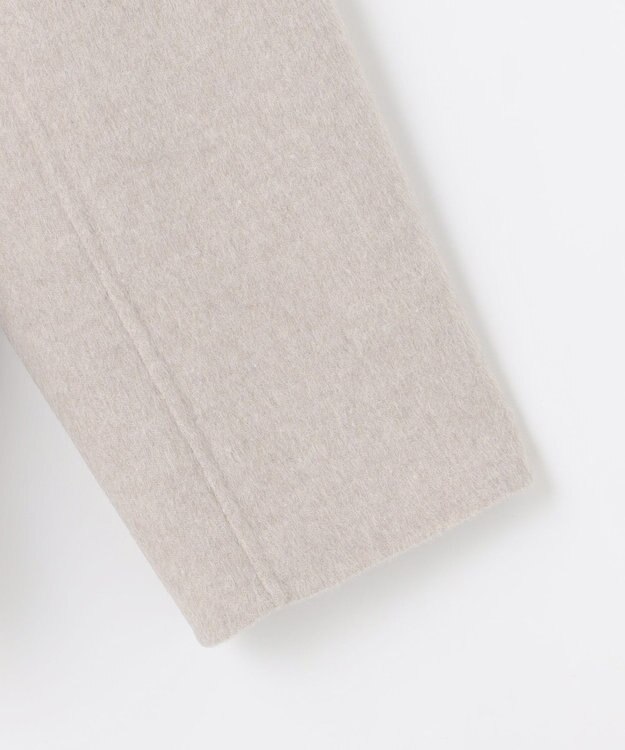 J.PRESS LADIES L ウールナイロンリバー ノーカラー コート ベージュ系