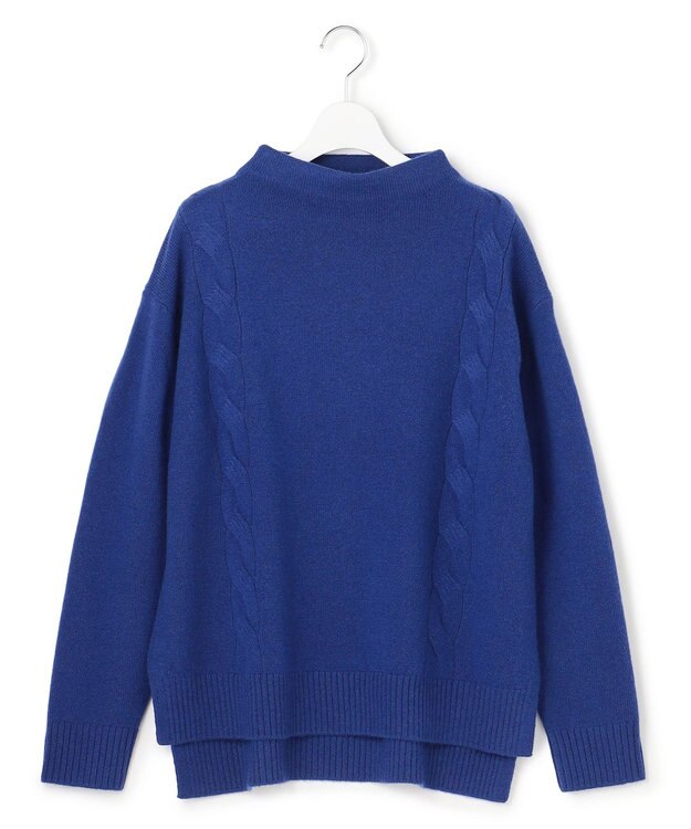 J.PRESS YORK STREET 【WOMEN】ケーブルポイント ボトルネック ニット ブルー系