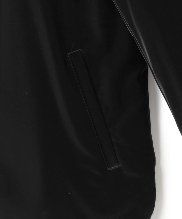 ICB 【リバーシブル着用可能】 ラミネートパイルキルト ミドル丈コート チャコール系