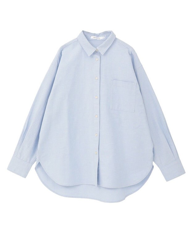 AMERICAN HOLIC オックスベーシックシャツ Stripe Blue