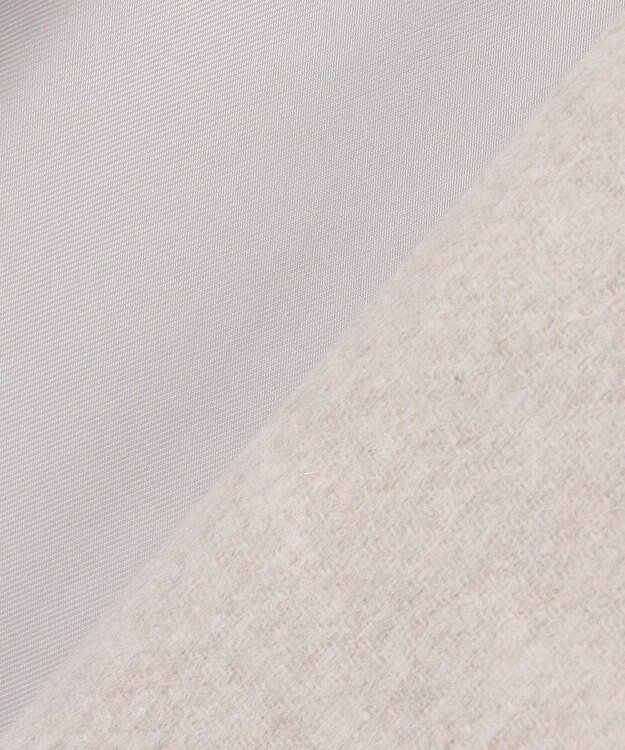 J.PRESS LADIES L ウールナイロンリバー ノーカラー コート ベージュ系