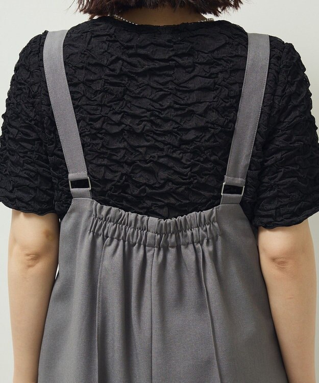 Green Parks ピンタックサロペット Gray