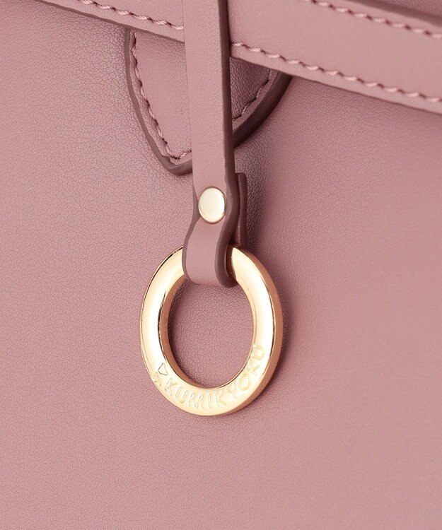 組曲 ベルトデザイントート バッグ ベージュピンク系