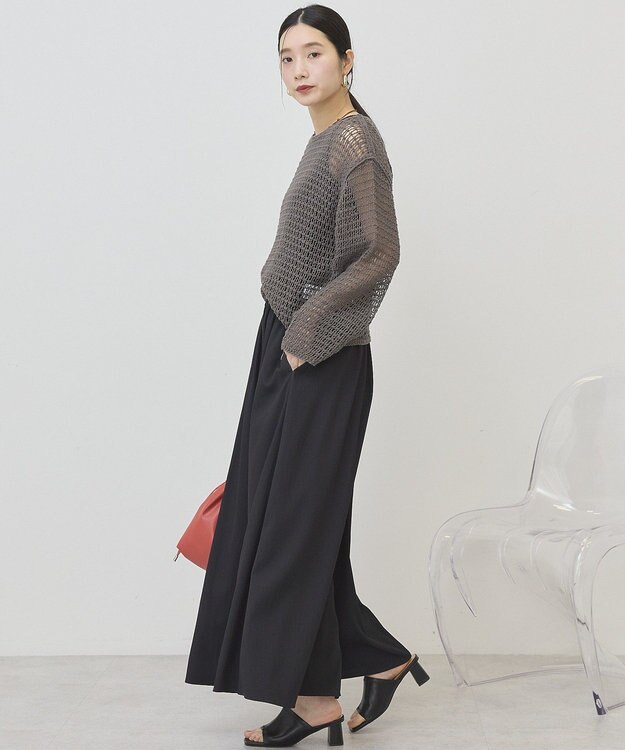 AMERICAN HOLIC 刺繍メッシュプルオーバー Charcoal Gray