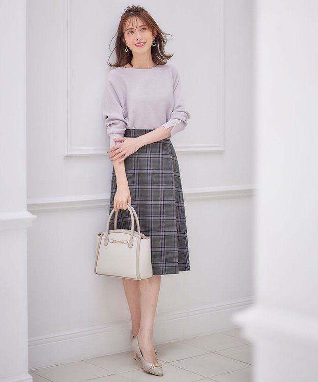 ANY SIS 【2WAY】リバーシブルチェック スカート ネイビーチェック×ネイビー