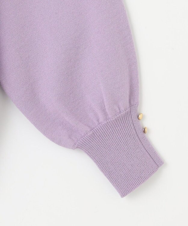 ANY SIS 【CICA加工・選べる9色展開】クルーネックバックスリット ニット 紫