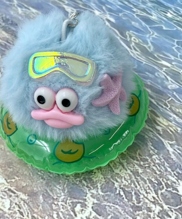 WEGO ぷかぷかモンスターぬいぐるみキーホルダー サックス