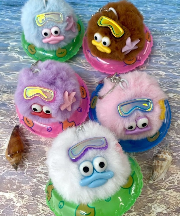 WEGO ぷかぷかモンスターぬいぐるみキーホルダー サックス