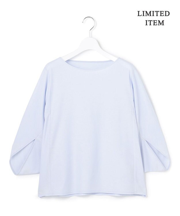 ICB 【WEB限定】ストレッチツイルジャージー ドルマンスリーブカットソー サックス