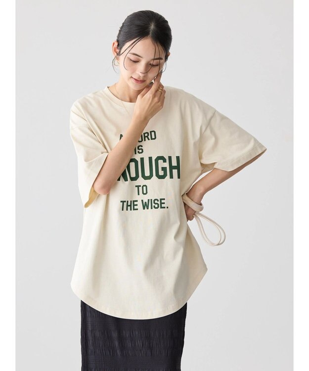 AMERICAN HOLIC ロゴカットラウンドチュニック Ivory