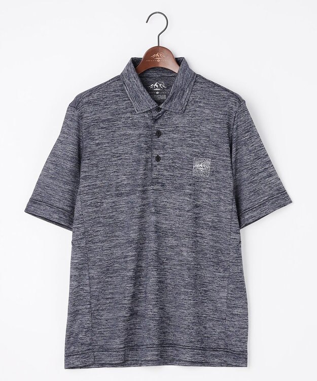 JOSEPH ABBOUD MOUNTAIN 【ゆったり】ドライクールスキンアウトドアポロシャツ ネイビー系