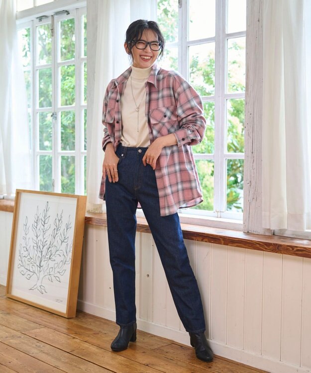 WEGO 【2025年秋冬新作/SMLサイズ展開/ユニセックス着用ITEM】オンブレチェックネルシャツ（LS） 柄5