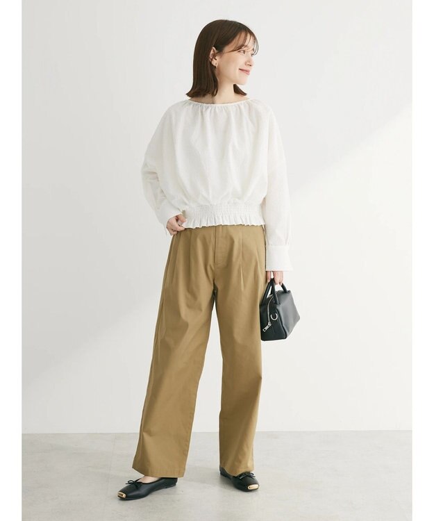 Green Parks ツータックチノパンツ Beige