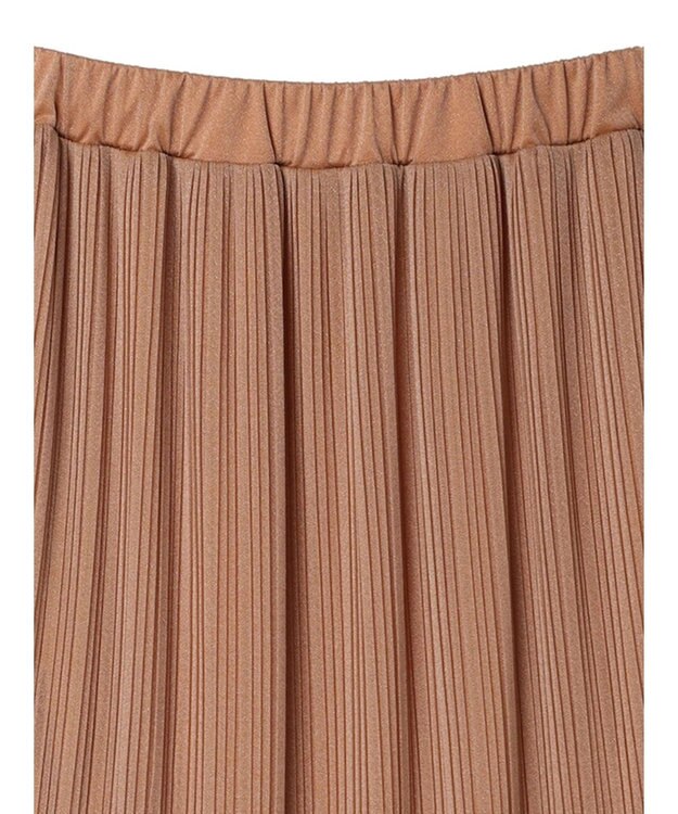Green Parks ラメプリーツＩラインスカート Terracotta