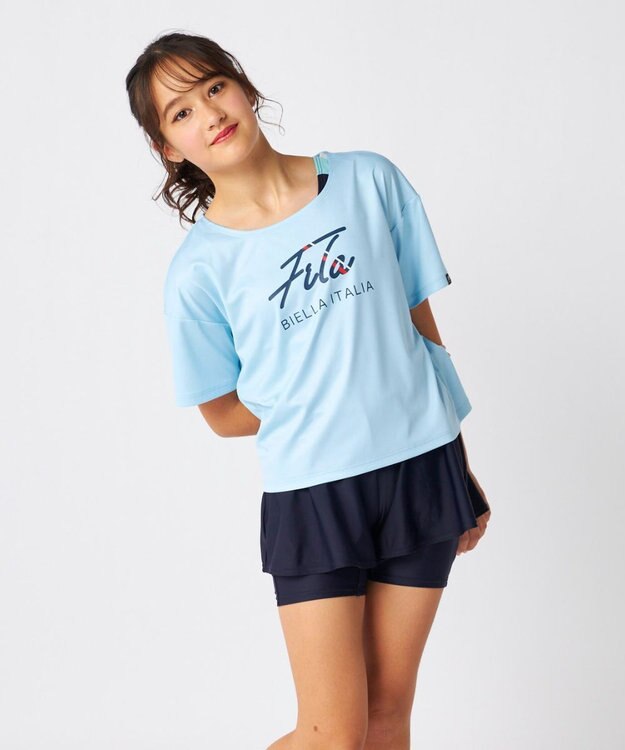 OP／FILA 【FILA】Tシャツセットオンスクール水着 サックス