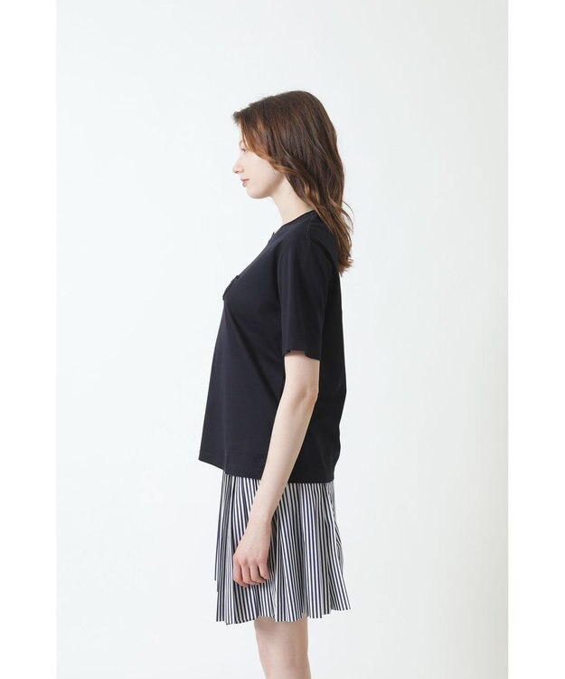 DAKS ロゴ スパンコール Tシャツ ラベンダー