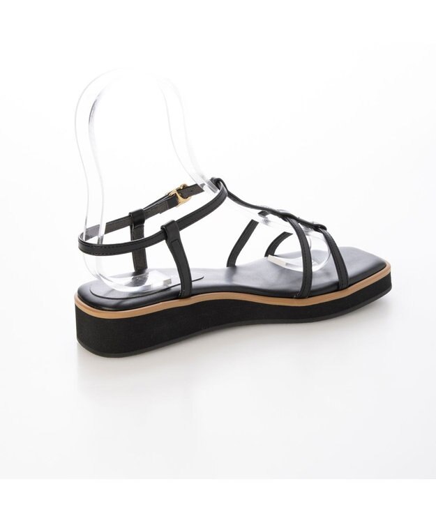 MODE ET JACOMO <carino>厚底Tストラップサンダル ブラック