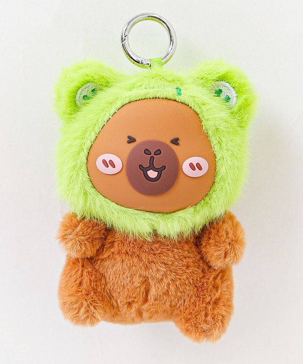 WEGO ぷっくりカピバラぬいぐるみキーホルダー グリーン
