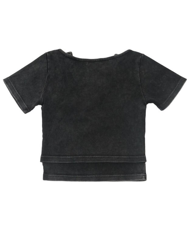 WEGO ヴィンテージライクレースアップT スミクロ