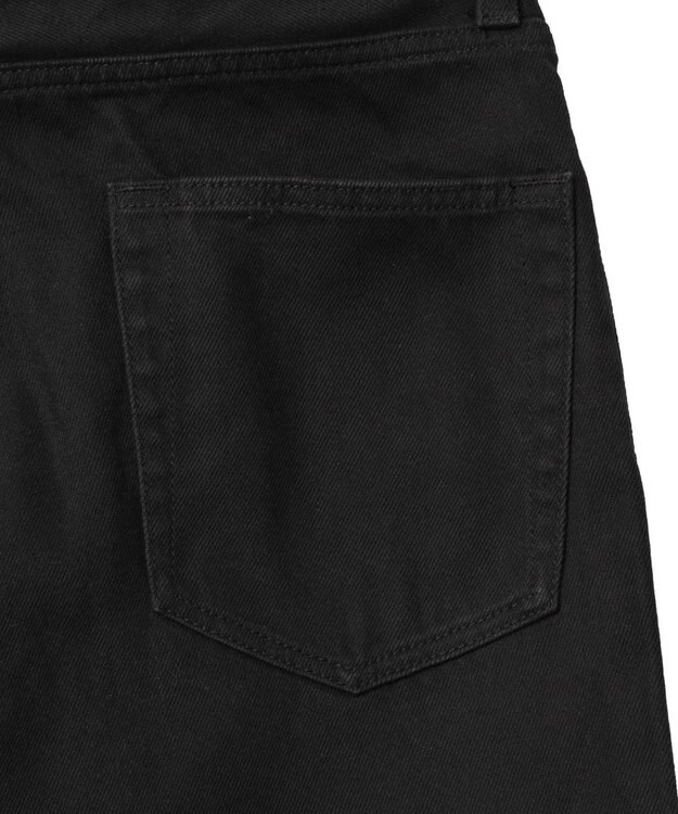 WEGO 【ユニセックス着用ITEM/SMLサイズ展開】デニムストレートパンツ ブラック