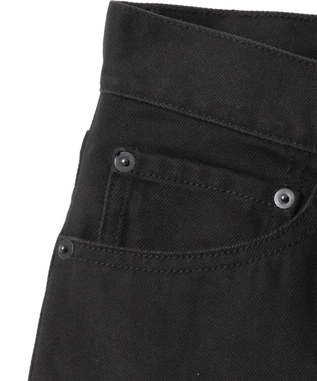 WEGO 【ユニセックス着用ITEM/SMLサイズ展開】デニムストレートパンツ ブラック