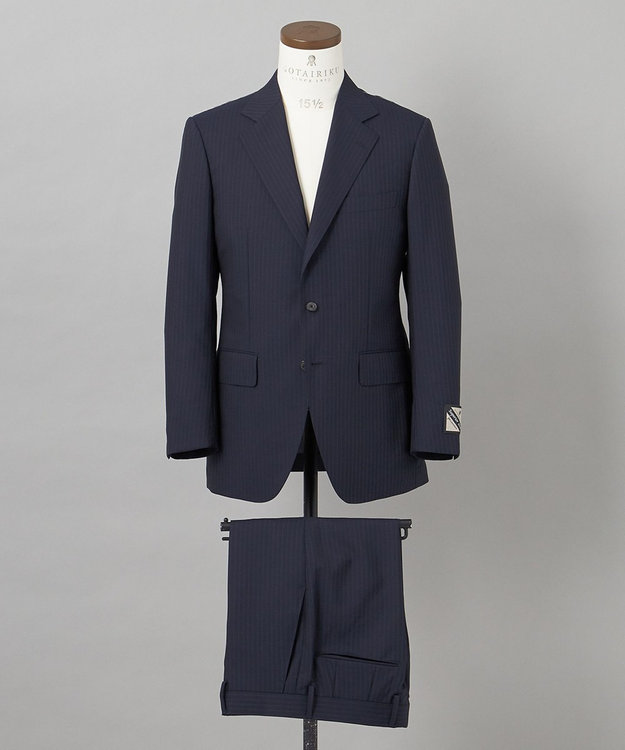 御幸毛織】Superio160 ウールモヘヤシルクカシミヤ スーツ（ネイビー