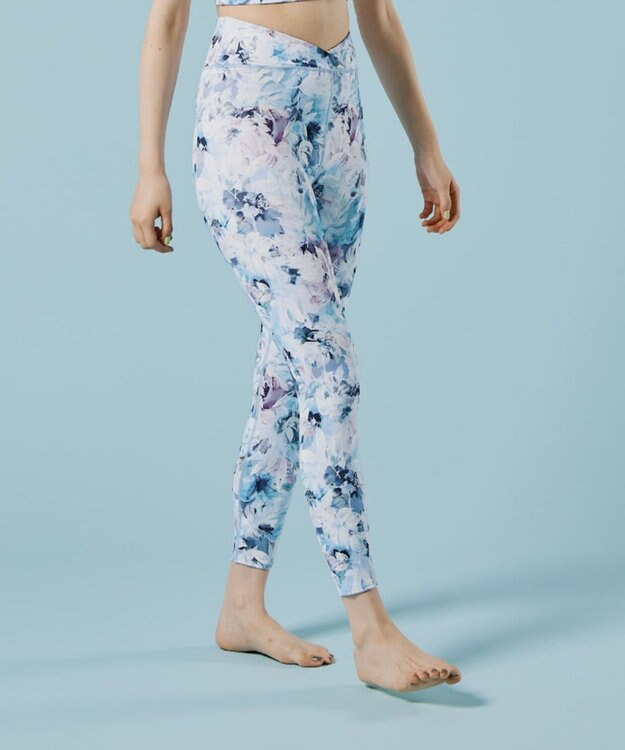 San-ai Resort（三愛水着楽園） 【水陸両用】　プリントレギンス　M・L　【Reir（レイール）】 ブルー