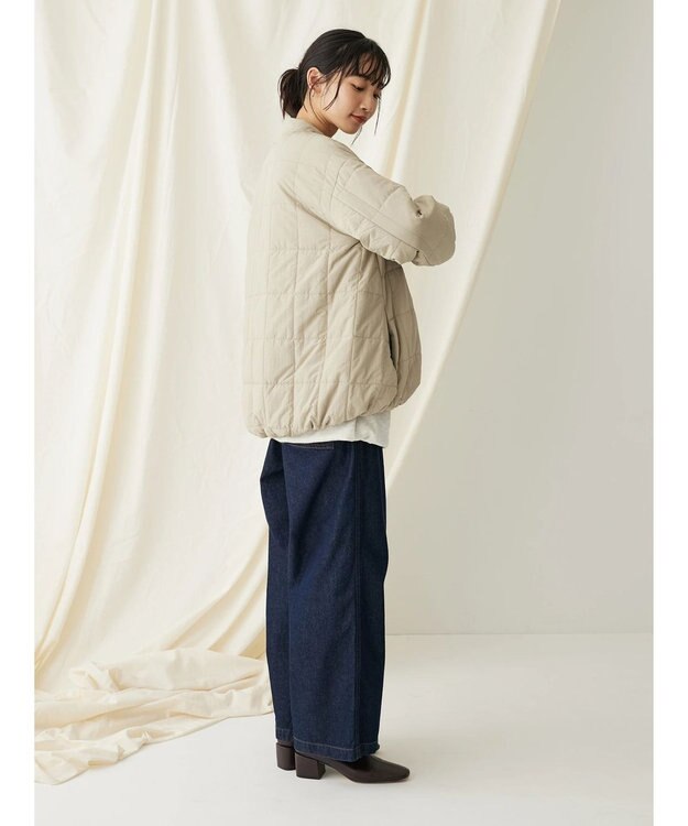 CRAFT STANDARD BOUTIQUE 蓄熱 スクエアキルトブルゾン Beige