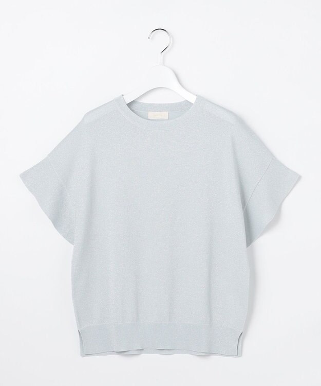ANY SIS 【and GIRL掲載/アイスタッチ】フレンチスリーブ ニット シルバー