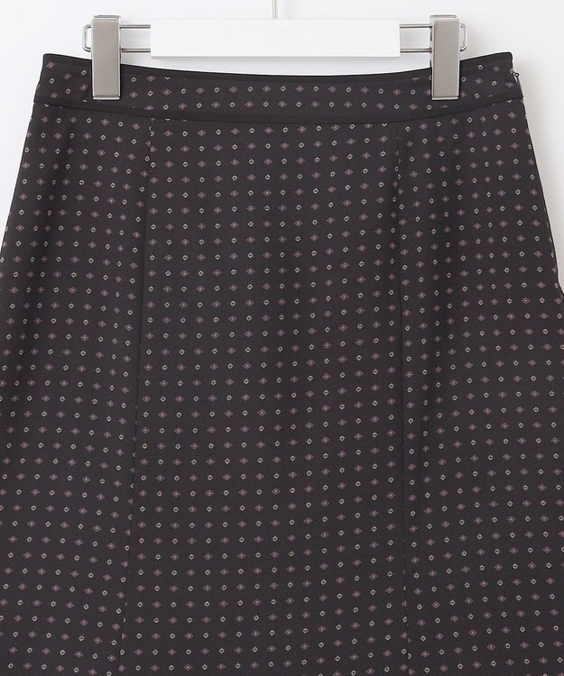J.PRESS LADIES 【洗える】シュリンクデシン ジオメトリックプリント スカート ネイビー系5