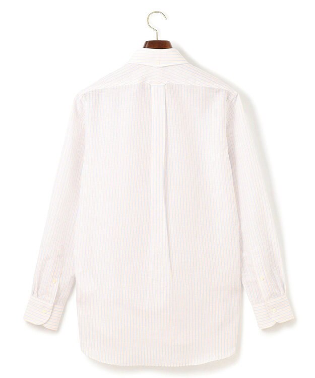 J.PRESS MEN 【WEB・一部店舗限定】コットンリネンマルチストライプ シャツ / B.D. オレンジ系1